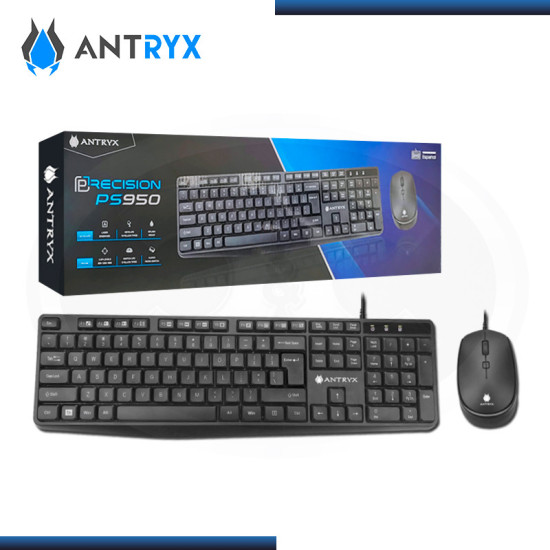 KIT ANTRYX PRECISION PS950 TECLADO USB + MOUSE USB (PN:ASC-PS950K-SP)