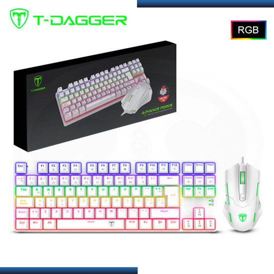 KIT T-DAGGER ADVANCE FORCE T-TGS005 WHITE TECLADO TGK313 SP + MOUSE TGM206 USB