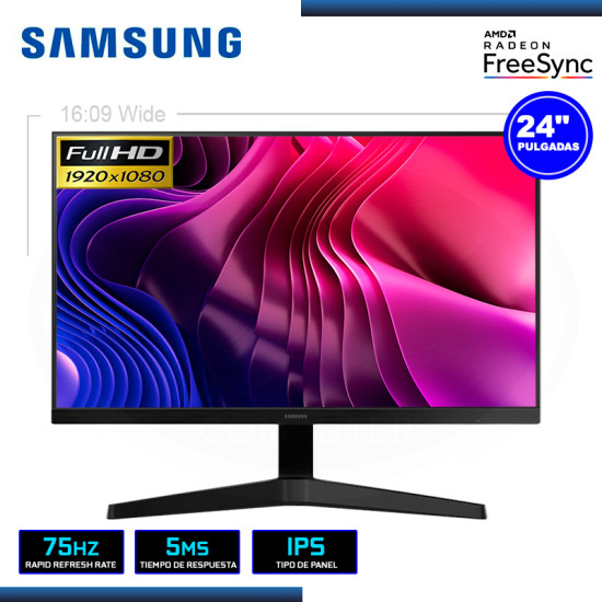 MONITOR LED 24″ SAMSUNG LS24C310EALXPE 1920×1080 HDMI VGA 5MS/75Hz/AMD FREESYNC