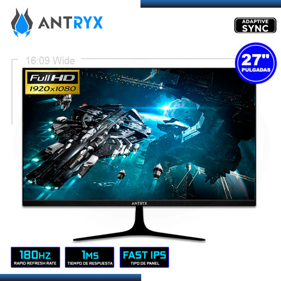 MONITOR LED 27″ ANTRYX IPX2712FGTL XTREME VISION 1920×1080 HDMI DP 1MS/180Hz/ADAPTIVE SYNC (PN:AXV-IPX2712FGTL)