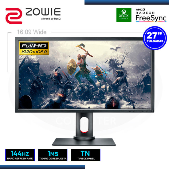 MONITOR LED 27″ ZOWIE XL2731-B 1920×1080 HDMI DP DVI-DL 1MS/144Hz/XBOX SERIE X/FREESYNC (PN:9H.LHRLB.QPL)
