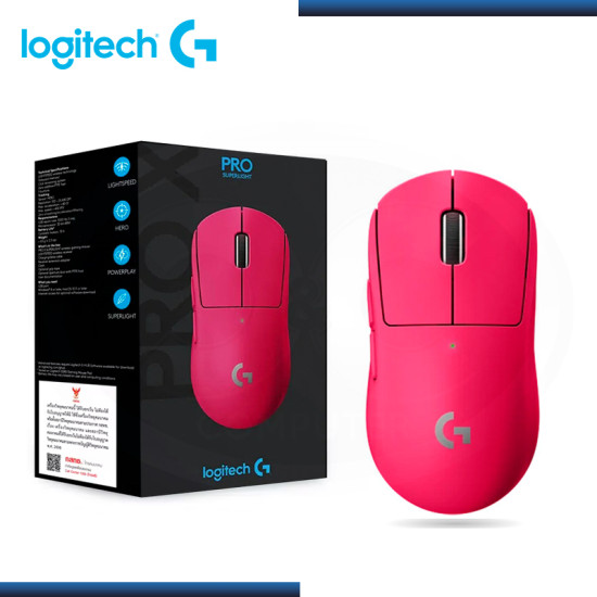 MOUSE LOGITECH G PRO X SUPERLIGHT WIRELESS LIGHTSPEED HERO MAGENTA (PN:910-005954)
