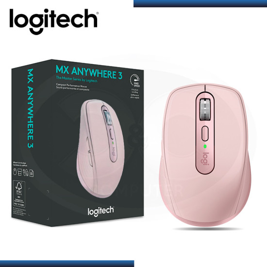 MOUSE LOGITECH MX ANYWHERE 3 BLUETOOTH ROSADO (PN:910-005986)