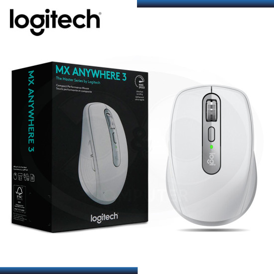 MOUSE LOGITECH MX ANYWHERE 3 PALE GREY BLUETOOTH (PN:910-005985)