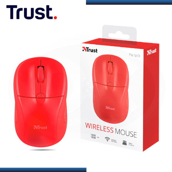 MOUSE TRUST PRIMO RED OPTICO WIRELESS 1600 DPI