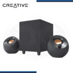 PARLANTE CREATIVE PEBBLE PLUS BLACK (8W/16W) CONECTIVIDAD USB SUBWOOFER DIGITAL 2.1 (PN:51MF0480AA000)