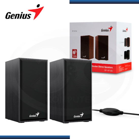 PARLANTE GENIUS SP-HF180 MADERA BLACK (6W) CONECTIVIDAD USB ALTAVOZ DE ESCRITORIO 2.0 (PN:31730029401)