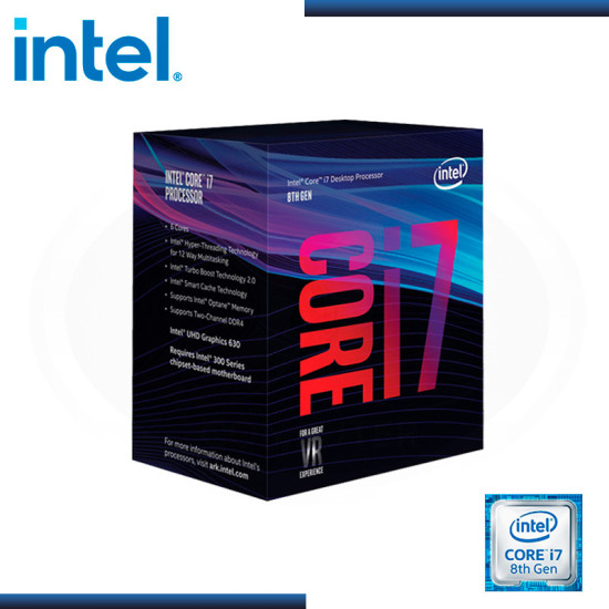 PROCESADOR INTEL CORE I7-8700 3.20GHZ/4.60GHZ 12MB LGA1151