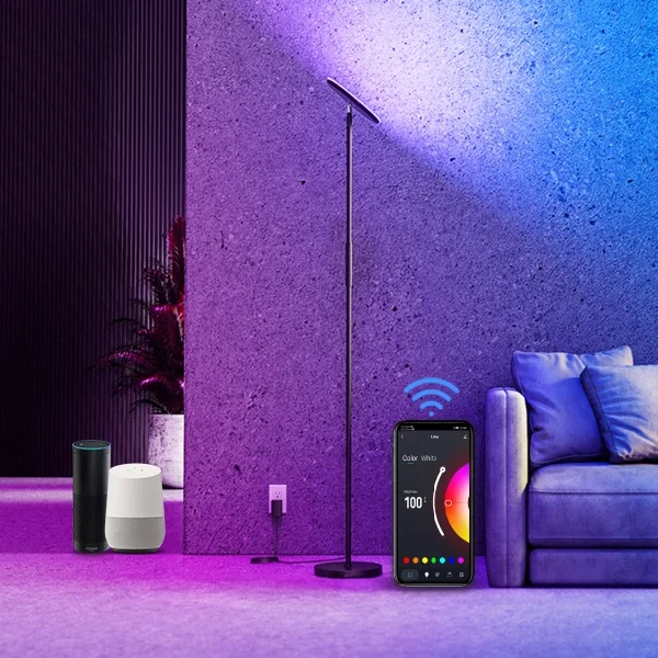 Lámpara de pie inteligente con módulo Tuya Bluetooth+WiFi