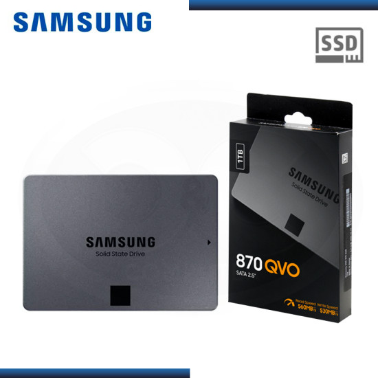 SSD 1TB SAMSUNG QVO 870 SATA3 6GB/s FORMATO 2.5″ (PN:MZ-77Q1T0B/AM)