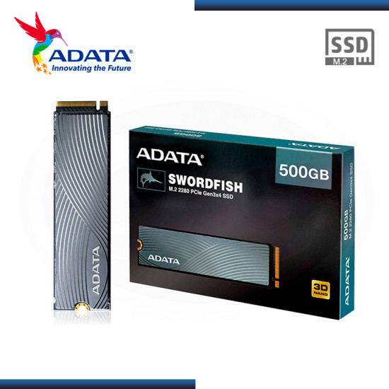 SSD 500GB ADATA SWORDFISH M.2 2280 NVMe PCIe (PN:ASWORDFISH-500G-C)