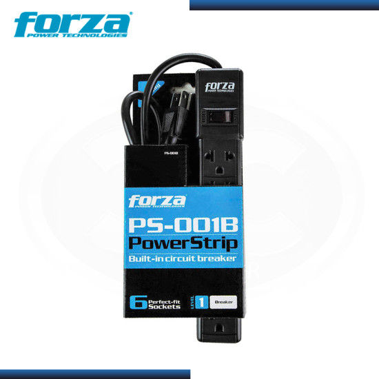 SUPRESOR DE PICO FORZA 6 SALIDAS BLACK (PN:PS-001B)