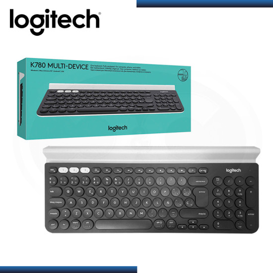 TECLADO LOGITECH K780 WIRELESS MULTIDISPOSITIVO BLACK , SMART