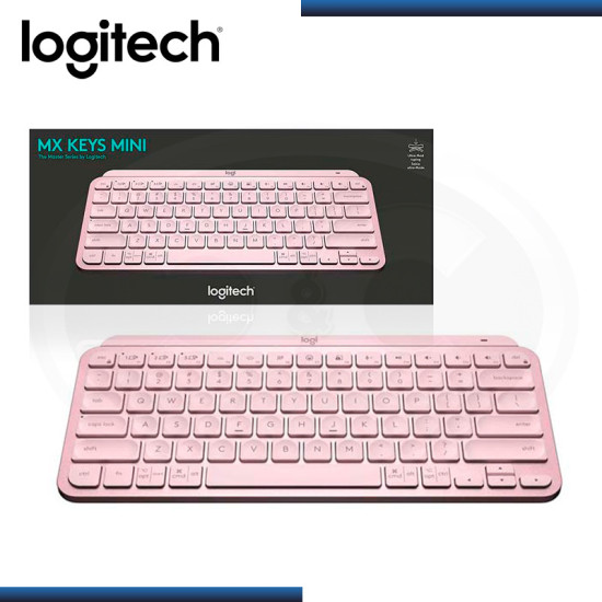 TECLADO LOGITECH MX KEYS MINI ROSE BLUETOOH MULTI-DEVICE ILUMINACION INTELIGENTE SP (PN:920-010478)