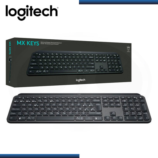 TECLADO LOGITECH MX KEYS S BLACK WIRELESS ILUMINACION BLANCA ESPAÑOL (PN:920-011561)
