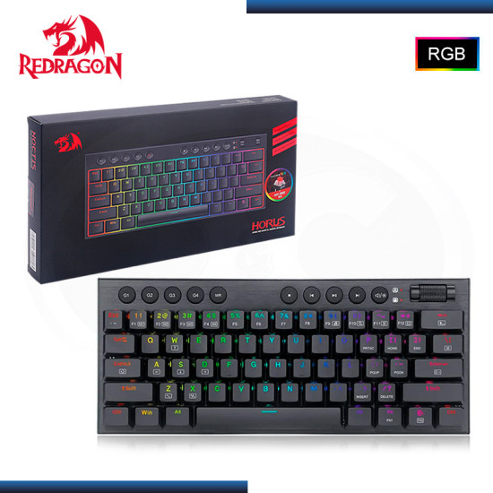 TECLADO REDRAGON HORUS MINI PRO K632-RGB MECANICO SWITCH RED 60% INGLES WIRELESS