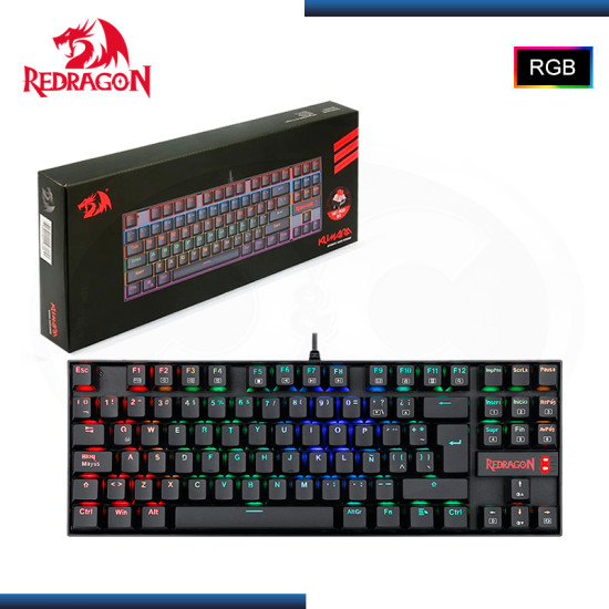 TECLADO REDRAGON KUMARA K552B-RGB BLACK SWITCH RED ESPAÑOL