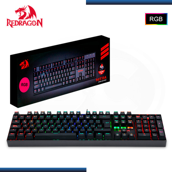 TECLADO REDRAGON MITRA K551 RGB MECANICO SWITCH RED BLACK ESPAÑOL (PN:K551RGB-1)