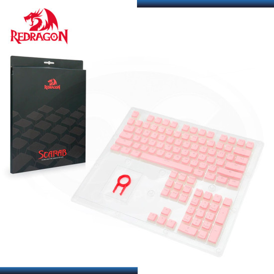 TECLAS REDRAGON SCARAB A130P PINK INGLES (PN:6950376705099)