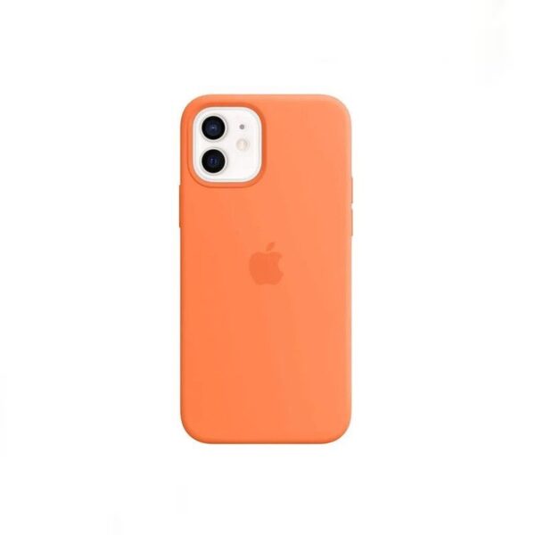 Case Silicona Para Iphone 14 NARANJA + Mica de Vidrio