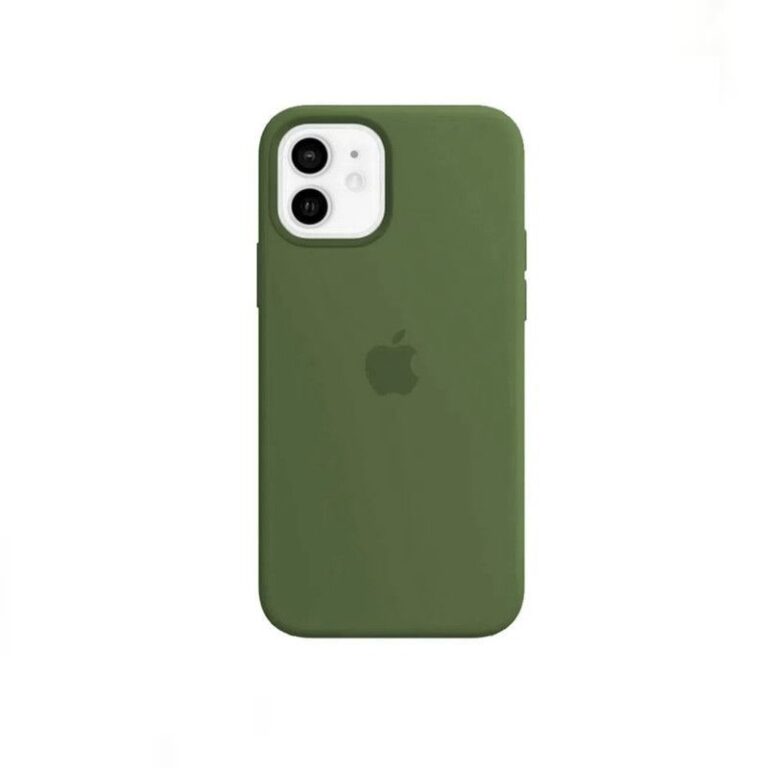 Case Silicona Para Iphone 13 Pro Max VERDE MILITAR + Mica de Vidrio