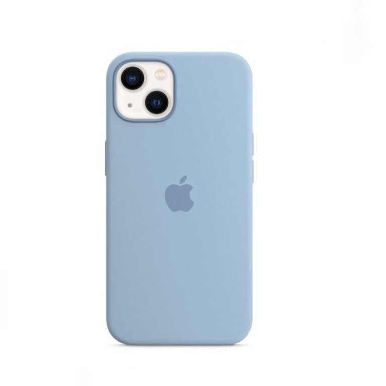 Case Silicona Para Iphone 13 Pro Max CELESTE + Mica de Vidrio