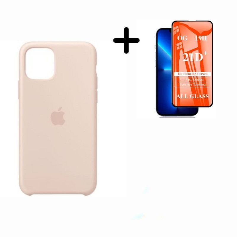 Case Silicona Para Iphone 12 o 12 Pro PALO ROSA + Mica de Vidrio Case Silicona Para Iphone 12 o 12 Pro PALO ROSA + Mica de Vidrio