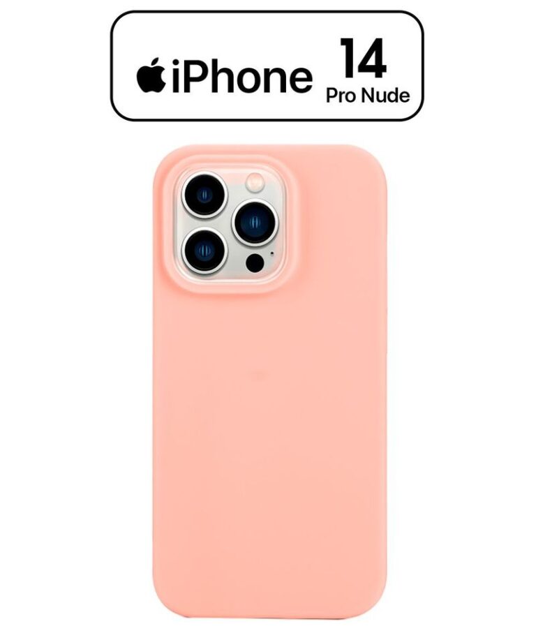 Silicone Case Para Iphone 14 Pro Nude