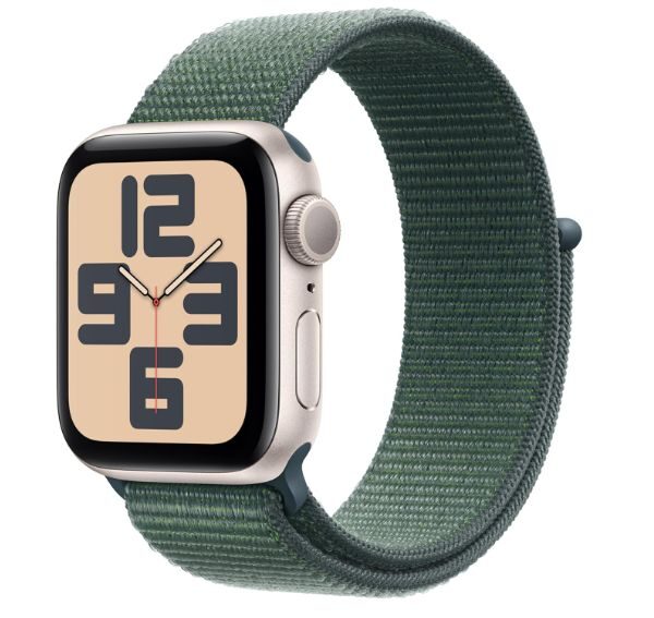 Watch SE 2024 GPS 40mm Starlight Aluminum Green Loop Band A2722