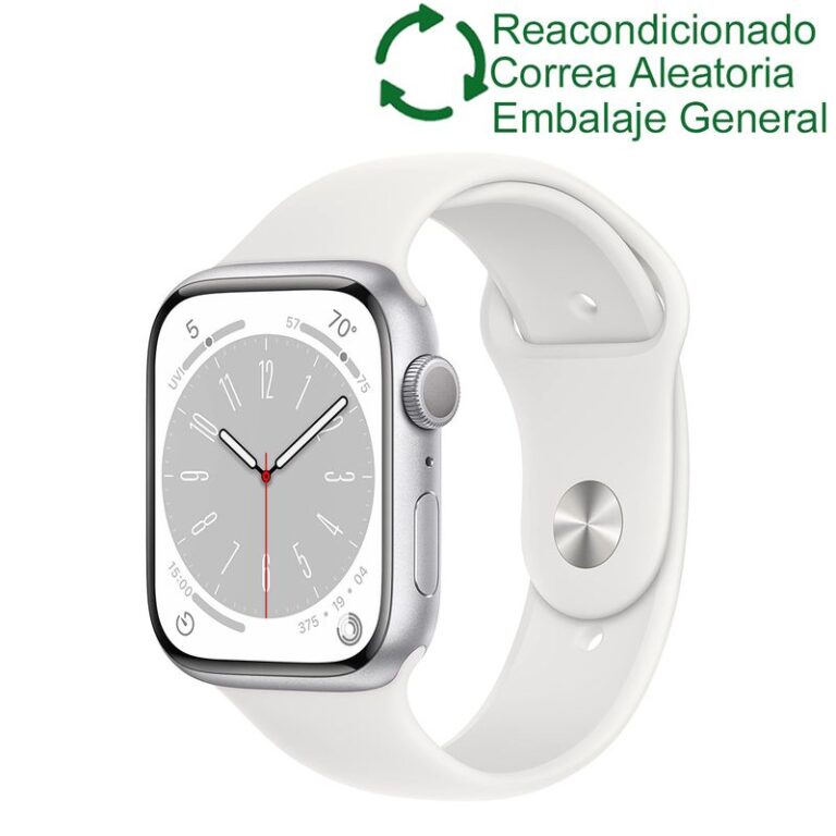 Watch 8 45mm GPS – Plata ReacondicionadoSemi Nuevo