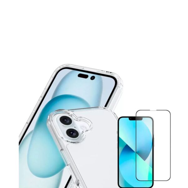 Case Space Transparente + Vidrio Templado para el iPhone 16