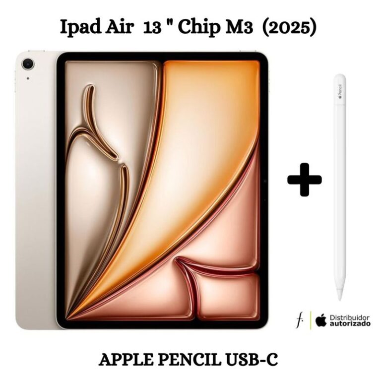 Nuevo iPad Air 13 M3 Wifi 128GB – Starlight 2025 + Pencil USB-C
