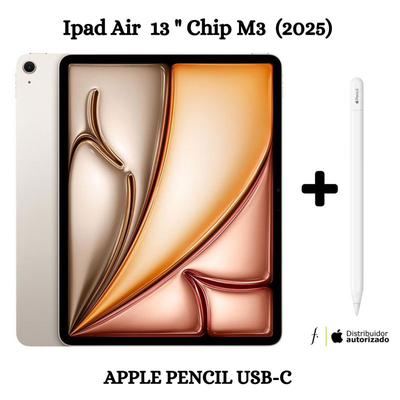 Nuevo iPad Air 13 M3 Wifi 128GB – Starlight 2025 + Pencil USB-C Nuevo iPad Air 13 M3 Wifi 128GB – Starlight 2025 + Pencil USB-C