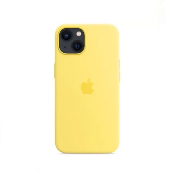 Case Silicona Para Iphone 14 Plus AMARILLO + Mica de Vidrio