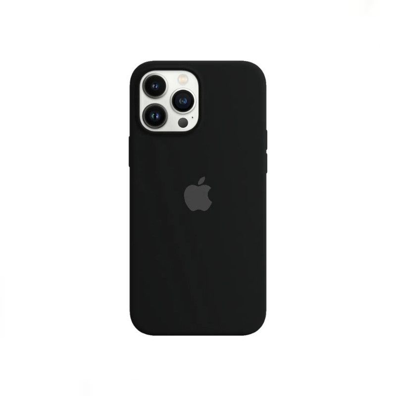 Case Silicona Para Iphone 14 Negro + Mica de Vidrio Case Silicona Para Iphone 14 Negro + Mica de Vidrio