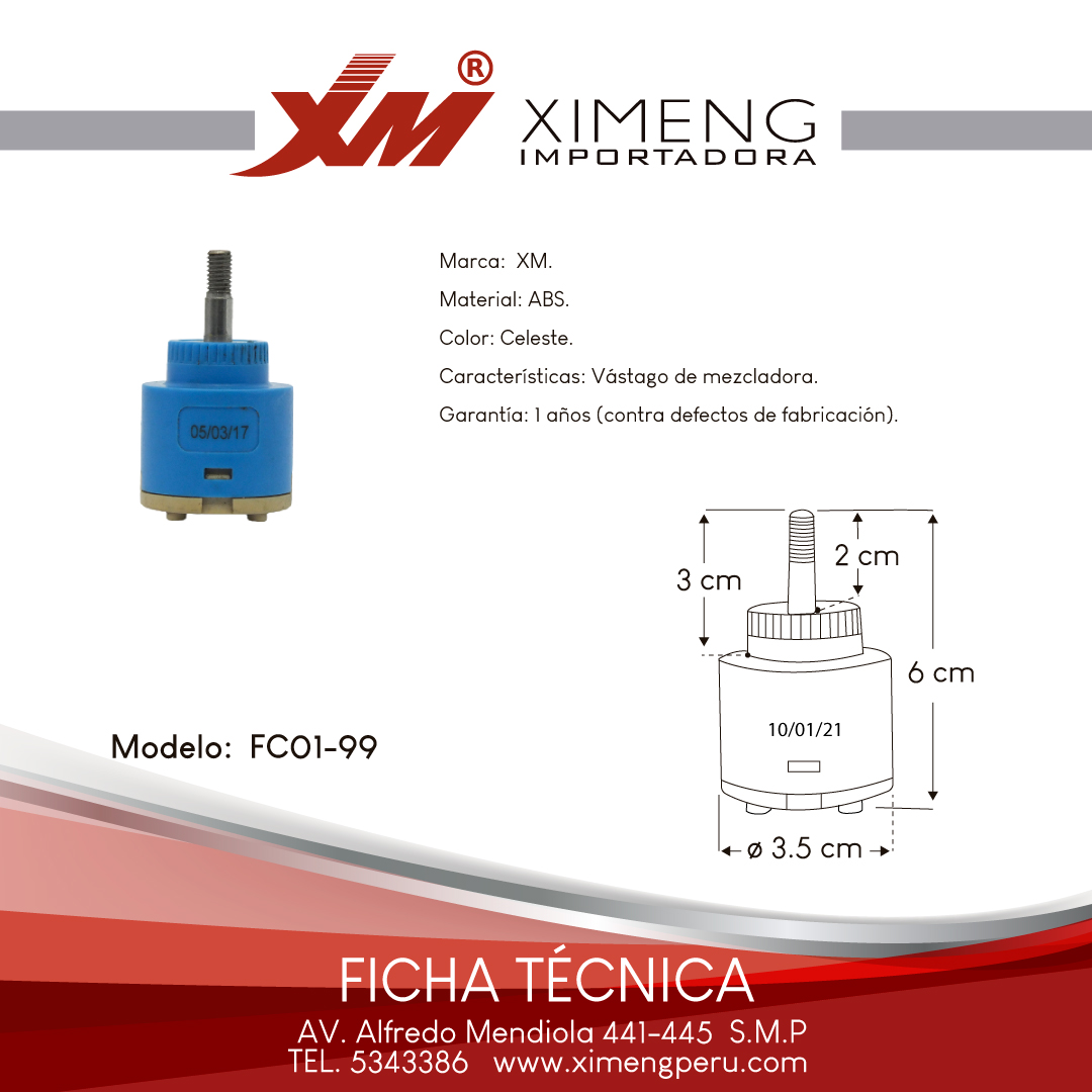 VÁSTAGO DE MEZCLADORA FC01-99