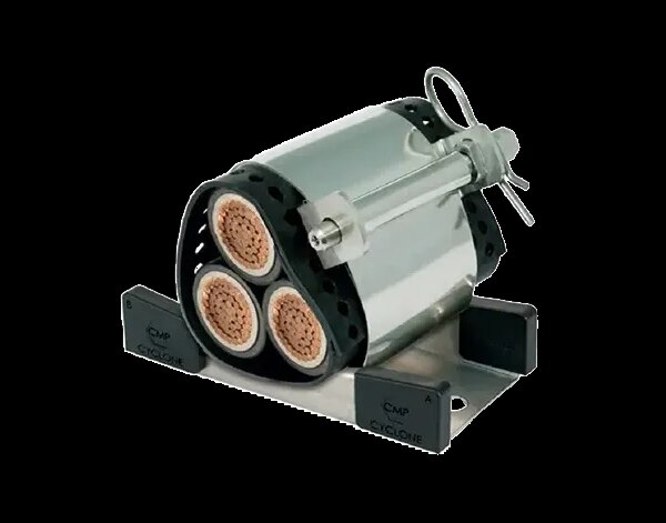 13000131 – ABRAZADERA CABLE CLEAT CYCLONE
I AL. SINGLE Ø36-50mm / TREFOIL Ø24-34mm IEC 61914