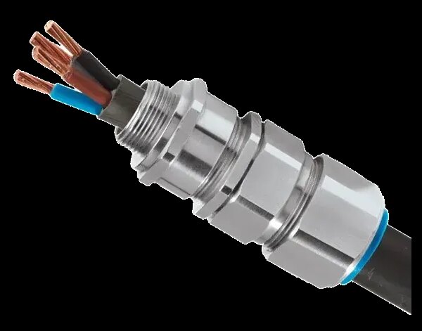 11900593 – CONECTOR P/CABLE ARM. TIPO
E1FW R: 54.6-65.8mm LT. NIQ. M63 IP68, CL1 DIV2, IECEx/CSA