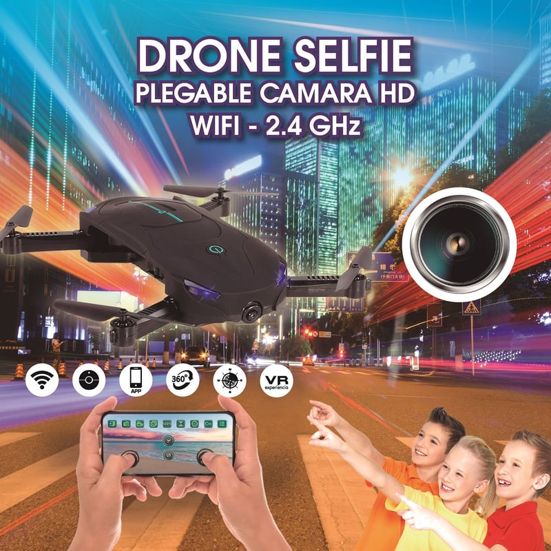 Drone con Cámara para Selfies HD WiFi