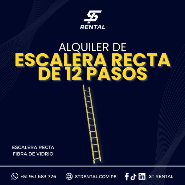 Alquiler de Escalera Recta de 12 Pasos